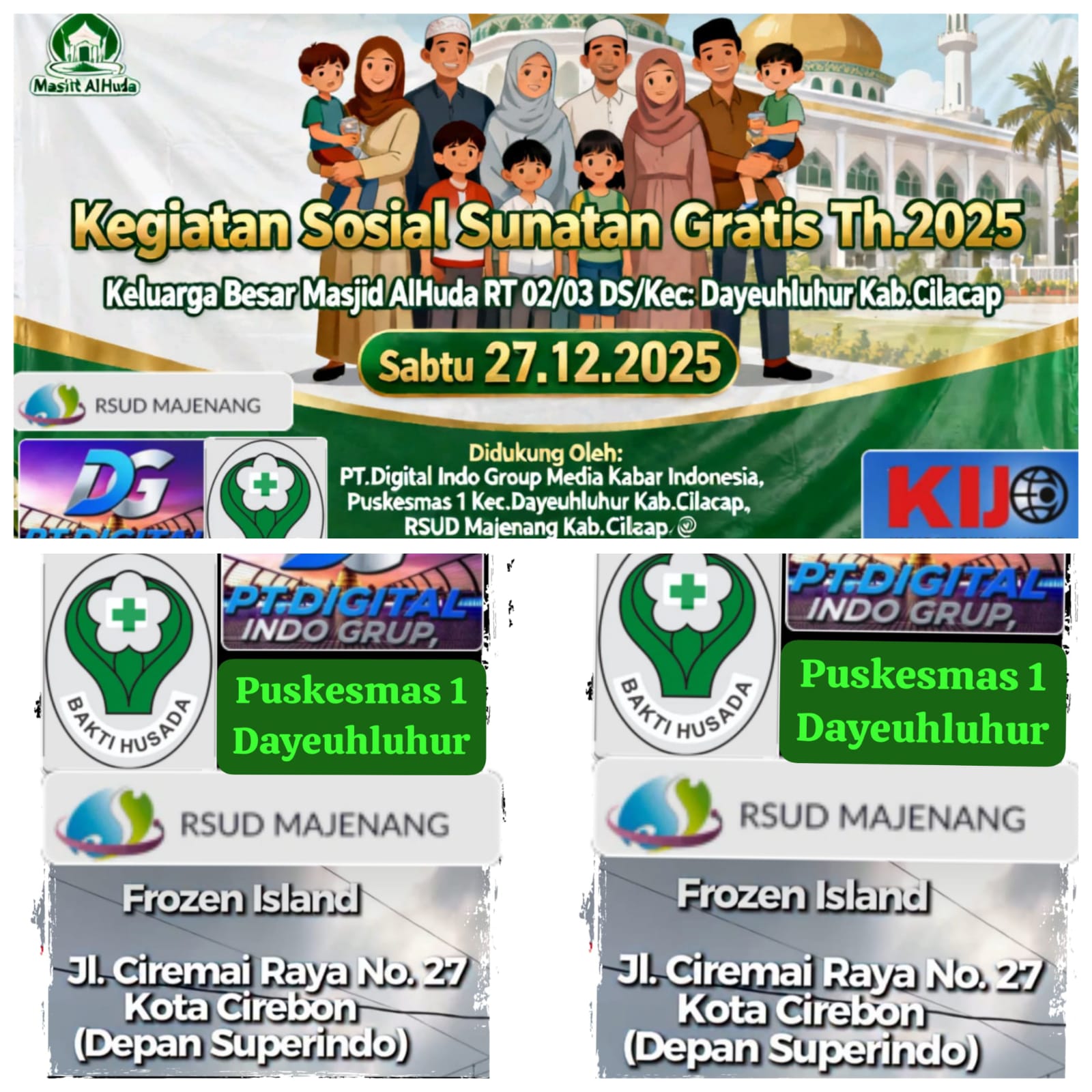 Kepedulian Sosial Masjid Al Huda Dayeuhluhur Terwujud Lewat Sunatan Gratis 2025