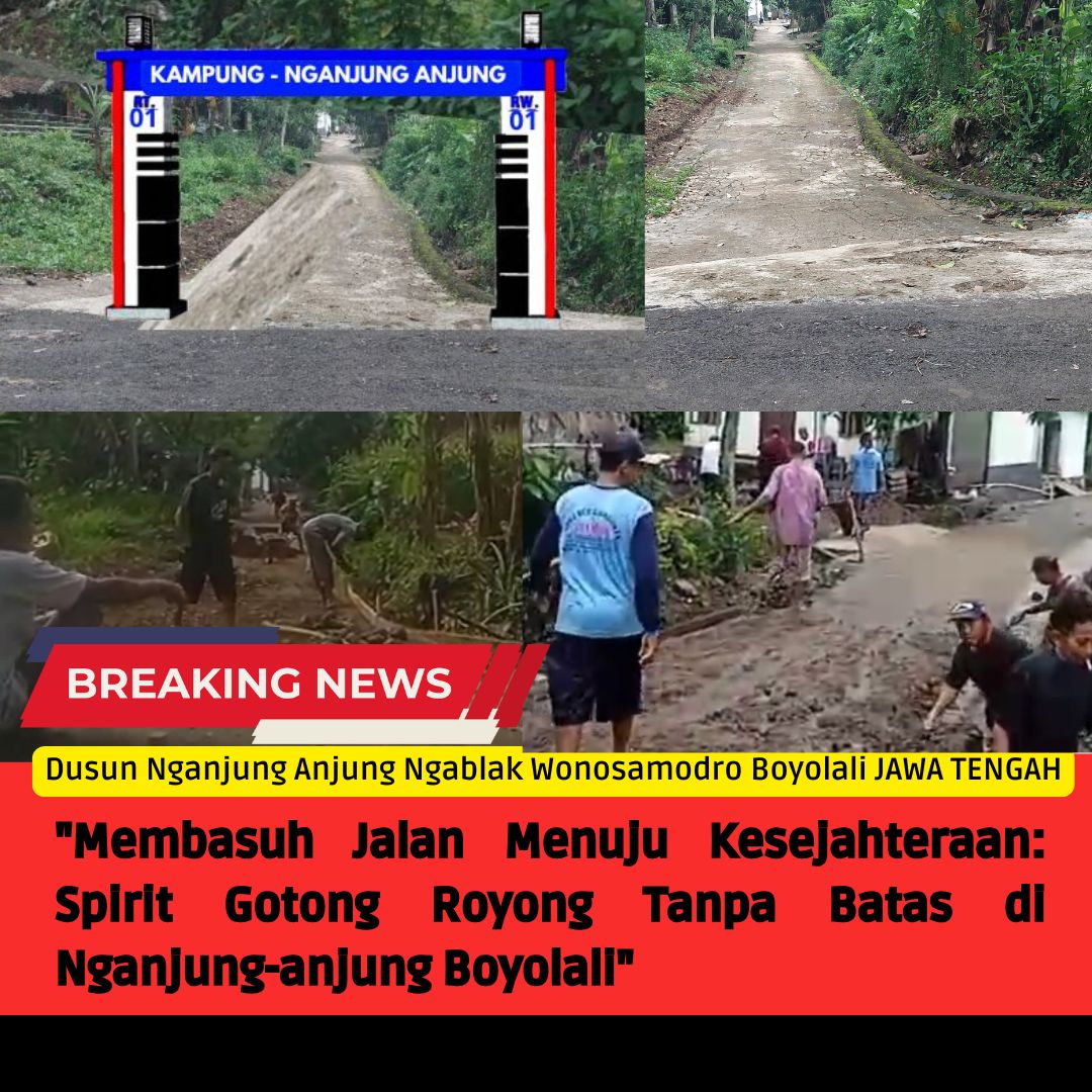 Gotong Royong Swadaya, Warga Nganjung-Anjung Benahi Jalan Penghubung Lahan Pertanian