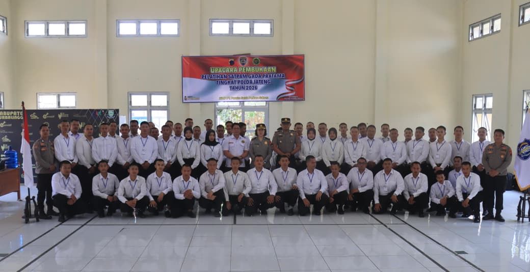 Cetak Satpam Profesional dan Berintegritas, Polres Purbalingga Gelar Pelatihan Gada Pratama